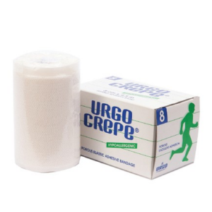 Băng keo lụa Urgo Crepe có độ dính lâu, dùng để băng các vết thương ngoài da (10cm x 4.5m)