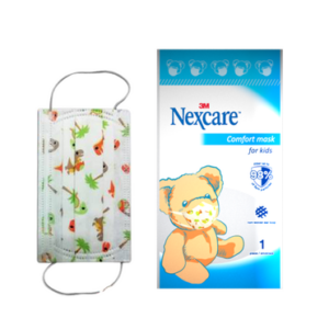 Khẩu trang trẻ em 3M Nexcare Comfort Mask 3 lớp có họa tiết gói 2 cái