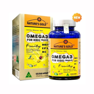 Thực phẩm bảo vệ sức khỏe Omega 3 For Kids + Vitamin D3 - Nature's Gold (125 viên)