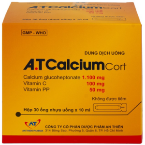 A.T Calcium cort  An Thiên - Hỗ trợ bổ sung vitamin và khoáng chất cho cơ thể (30 ống x 10ml)