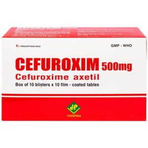 Thuốc Cefuroxim 500mg Vidipha điều trị nhiễm khuẩn (10 vỉ x 10 viên)