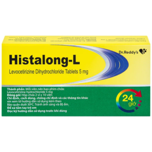 Thuốc Histalong - L 5mg Điều Trị Triệu Chứng Viêm Mũi Dị Ứng (Hộp 2 Vỉ X 10 Viên)