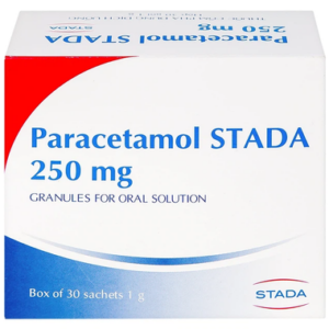 Cốm Paracetamol Stada 250mg điều trị các cơn đau do cảm cúm, nhức đầu, đau họng (30 gói x 1g)