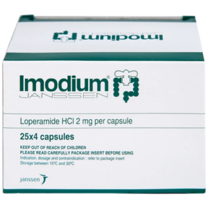 Thuốc Imodium 2mg Janssen điều trị tiêu chảy cấp (25 vỉ x 4 viên)