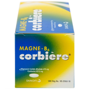 Viên nén Magne-B6 Corbiere Sanofi điều trị thiếu magnesi riêng biệt hay kết hợp (5 vỉ x 10 viên)