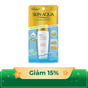 Sữa chống nắng dưỡng da trắng mịn Sunplay Skin Aqua Clear White SPF 50+ PA++++ (Tuýp 25g)