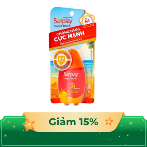 Sữa chống nắng Sunplay Super Block SPF81/Pa++++ ngăn đen sạm vượt trội (Chai 30g)