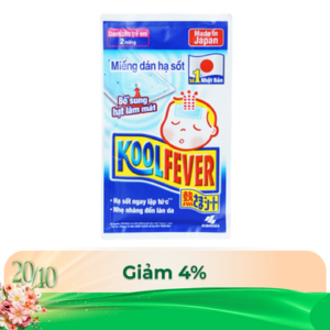 Miếng dán hạ sốt trẻ em Kool Fever (Hộp 8 gói x 2 miếng)