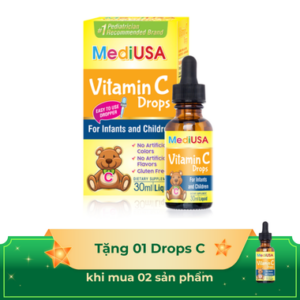 Thực phẩm bảo vệ sức khỏe MediUSA Vitamin C Drops (30ml)