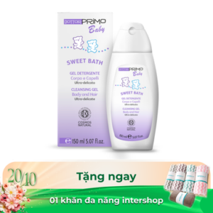 Sữa tắm gội cho bé DottorPrimo Baby Sweet Bath làm sạch nhẹ nhàng và cung cấp độ ẩm cho tóc và da bé (150ml)