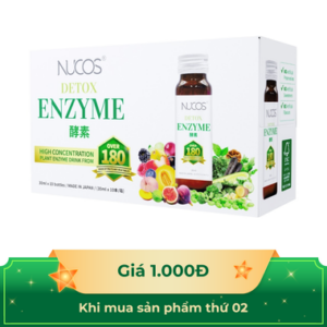 Nước uống lên men Nucos Detox Enzyme giảm hấp thu chất béo, thanh lọc cơ thể (10 chai x 30ml)