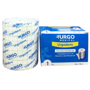 Băng cuộn co giãn không đan dệt Urgoderm size 10cm x 10m đảm bảo cố định chắc chắn bông gạc và các y cụ