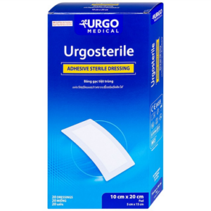 Băng Gạc Tiệt Trùng Urgosterile 10cm X 30cm Bảo Vệ Vết Trầy Xước, Vết Cắt, Vết Thương (Hộp 20 Miếng)