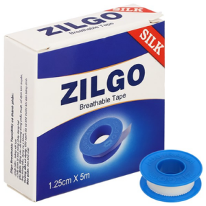 Băng keo lụa Zilgo size 1.25cm x 5m cố định băng gạc (1 cuộn)