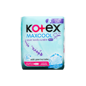 Băng vệ sinh Kotex Max Cool French Spa ngày nhiều và đêm 28cm có cánh (6 miếng)