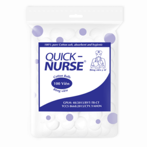 Bông y tế Quick Nurse dùng trong y tế và chăm sóc cá nhân (100 viên)Bông y tế Quick Nurse dùng trong y tế và chăm sóc cá nhân (100 viên)