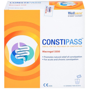 Bột nhuận tràng Constipass Wellcare bổ trợ nhuận tràng, khắc phục chứng táo bón (20 gói)