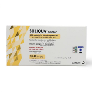 Bút tiêm Soliqua Solostar 100 IU/ml điều trị bệnh đái tháo đường (3 cây x 3ml)