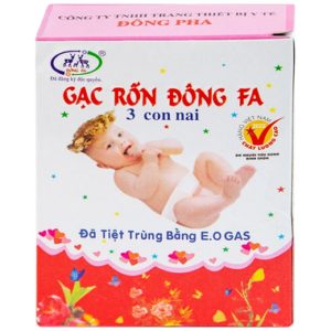 Gạc rốn Đông Fa 3 Con Nai bảo vệ vùng rốn và giữ ấm cho bé (5 hộp)