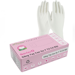 Găng tay Latex Regentox size S không tiệt trùng có bột, sử dụng một lần (50 cặp)