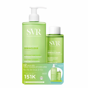 Gel rửa mặt SVR Sebiaclear Gel Moussant không chứa xà phòng, loại bỏ tế bào da chết (400ml)