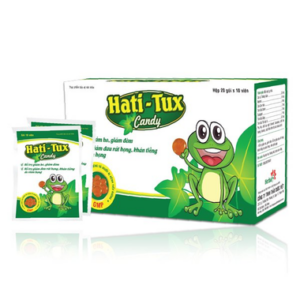 Viên ngậm Hati – Tux Candy hỗ trợ giảm ho, giảm đờm, khàn tiếng, viêm phế quản (20 gói)