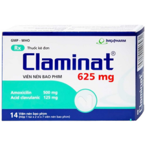 Thuốc Pms Claminat 625mg điều trị nhiễm khuẩn tai mũi họng (14 viên)