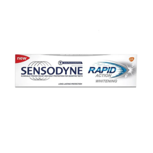 Kem đánh răng Sensodyne Rapid Action Whitening làm trắng răng tự nhiên, bảo vệ răng ê buốt mỗi ngày (100g)