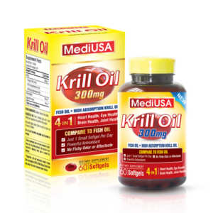 Thực Phẩm Bảo Vệ Sức Khỏe  MediUSA Krill Oil 300mg (hộp 30 viên )