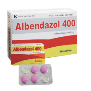 Thuốc Albendazol 400mg Vacopharm điều trị nhiễm một hoặc nhiều loại ký sinh trùng đường ruột (1 vỉ x 4 viên)