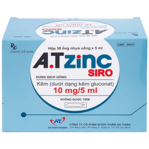 Siro A.Tzinc 10mg/5ml An Thiên phòng ngừa và điều trị thiếu kẽm (30 ống)