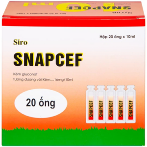 Siro Snapcef 16mg/10ml bổ sung kẽm, tăng cường sức đề kháng (20 ống x 10ml)Siro Snapcef 16mg/10ml bổ sung kẽm, tăng cường sức đề kháng (20 ống x 10ml)