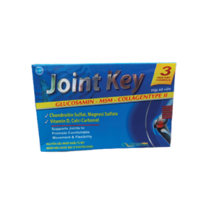 Thực phẩm bảo vệ sức khỏe JOINT KEY Bổ sung dưỡng chất cho khớp, hỗ trợ làm trơn ổ khớp, giúp khớp vận động linh hoạt, giúp giảm đau mỏi khớp. Hỗ trợ tăng khả năng phục hồi khớp, giảm nguy cơ thoái hóa khớp