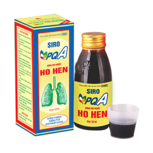 Siro PQA - Dùng cho người Ho hen (125ml) được bào chế từ các dược liệu thiên nhiên có đặc tính tốt trong việc giải cảm hàn, thông phế, bình suyễn. Làm dịu mát cổ họng, hạn chế tình trạng kích ứng, đau rát họng khi ho.