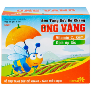 Thực phẩm bảo vệ sức khỏe siro tăng sức đề kháng Ong Vàng (hộp 30 gói)