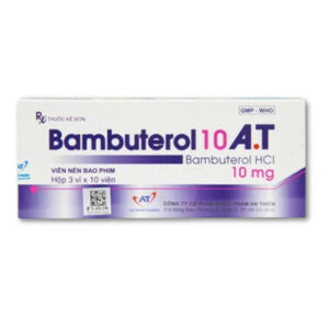 Thuốc Bambuterol 10 A.T An Thiên điều trị hen phế quản, viêm phế quản mạn tính (3 vỉ x 10 viên)