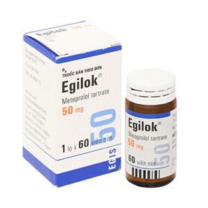 Thuốc Egilok 50mg Egis Pharma điều trị tăng huyết áp, đau thắt ngực (60 viên)