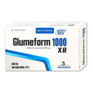 Thuốc Glumeform 1000 XR DHG điều trị đái tháo đường tuýp 2 (3 vỉ x 10 viên)