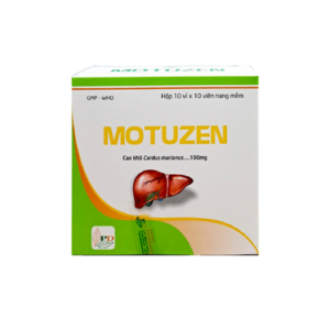 Thuốc Motuzen 100mg hỗ trợ điều trị các tổn thương gan khi bị xơ gan, viêm gan (10 vỉ x 10 viên)