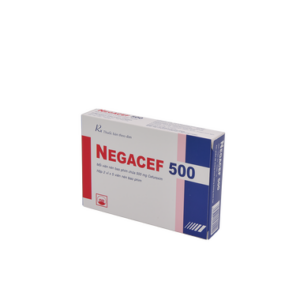 Thuốc Negacef 500 điều trị nhiễm khuẩn đường hô hấp, nhiễm khuẩn tai mũi họng (2 vỉ x 5 viên)