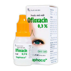 Thuốc nhỏ mắt Ofloxacin 0,3% Traphaco điều trị nhiễm trùng mắt, viêm kết mạc (6ml)