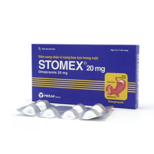 Thuốc Stomex 20mg Pharbaco điều trị trào ngược dạ dày, thực quản (2 vỉ x 7 viên)