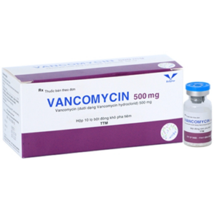 Thuốc tiêm Vancomycin 500mg Bidiphar điều trị nhiễm khuẩn nặng (10 lọ)