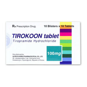 Thuốc Tirokoon 100mg Hutecs điều trị co thắt dạ dày ruột (10 vỉ x 10 viên)