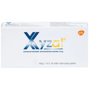 Thuốc Xyzal 5mg GSK giảm viêm mũi dị ứng, mày đay (1 vỉ x 10 viên)