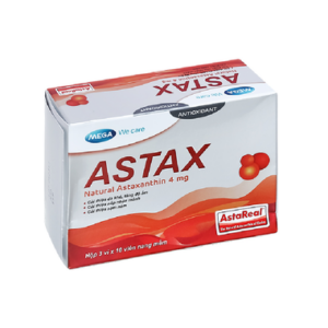 Viên nang Astax tăng cường độ ẩm da, giảm nám hộp 30 viên