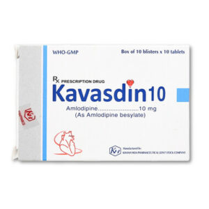 Viên nén Kavasdin 10mg Khapharco điều trị tăng huyết áp ở người đau thắt ngực ổn định