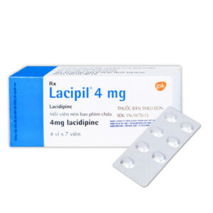 Viên nén Lacipil 4mg GSK điều trị tăng huyết áp (4 vỉ x 7 viên)