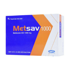 Viên nén Metsav 1000 Savi điều trị bệnh đái tháo đường tuýp 2 (10 vỉ x 10 viên)