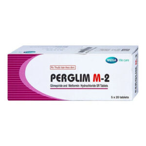 Viên nén Perglim M-2 Mega We Care điều trị bệnh đái tháo đường tuýp 2 (5 vỉ x 20 viên)